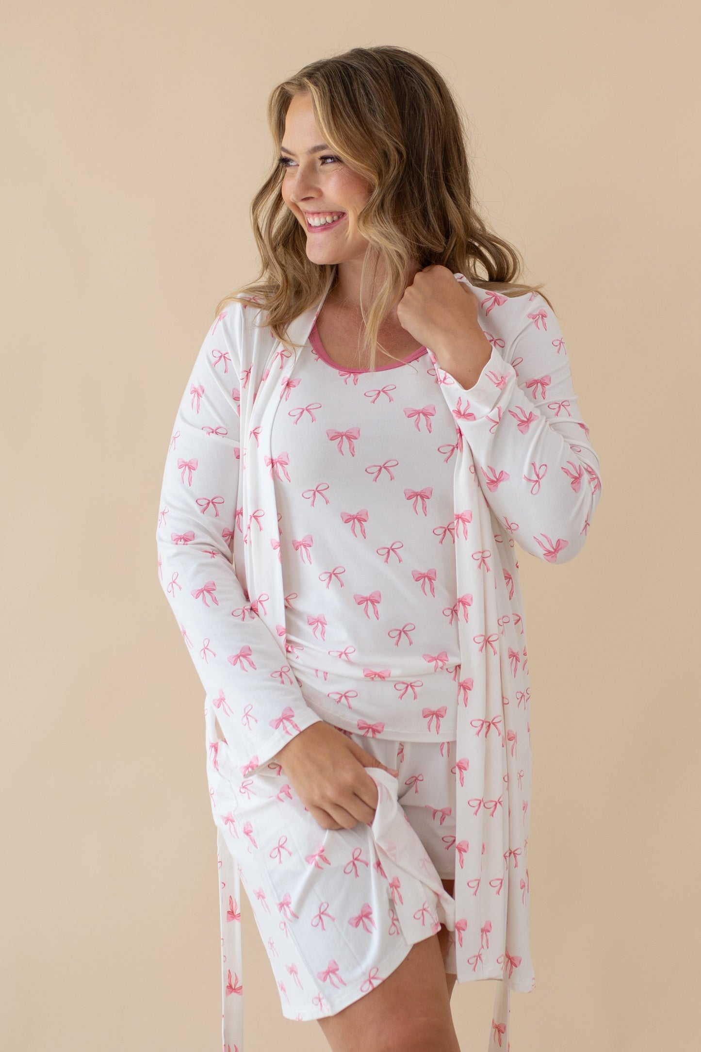 Comfortable Soft Lounge Robe - Bow