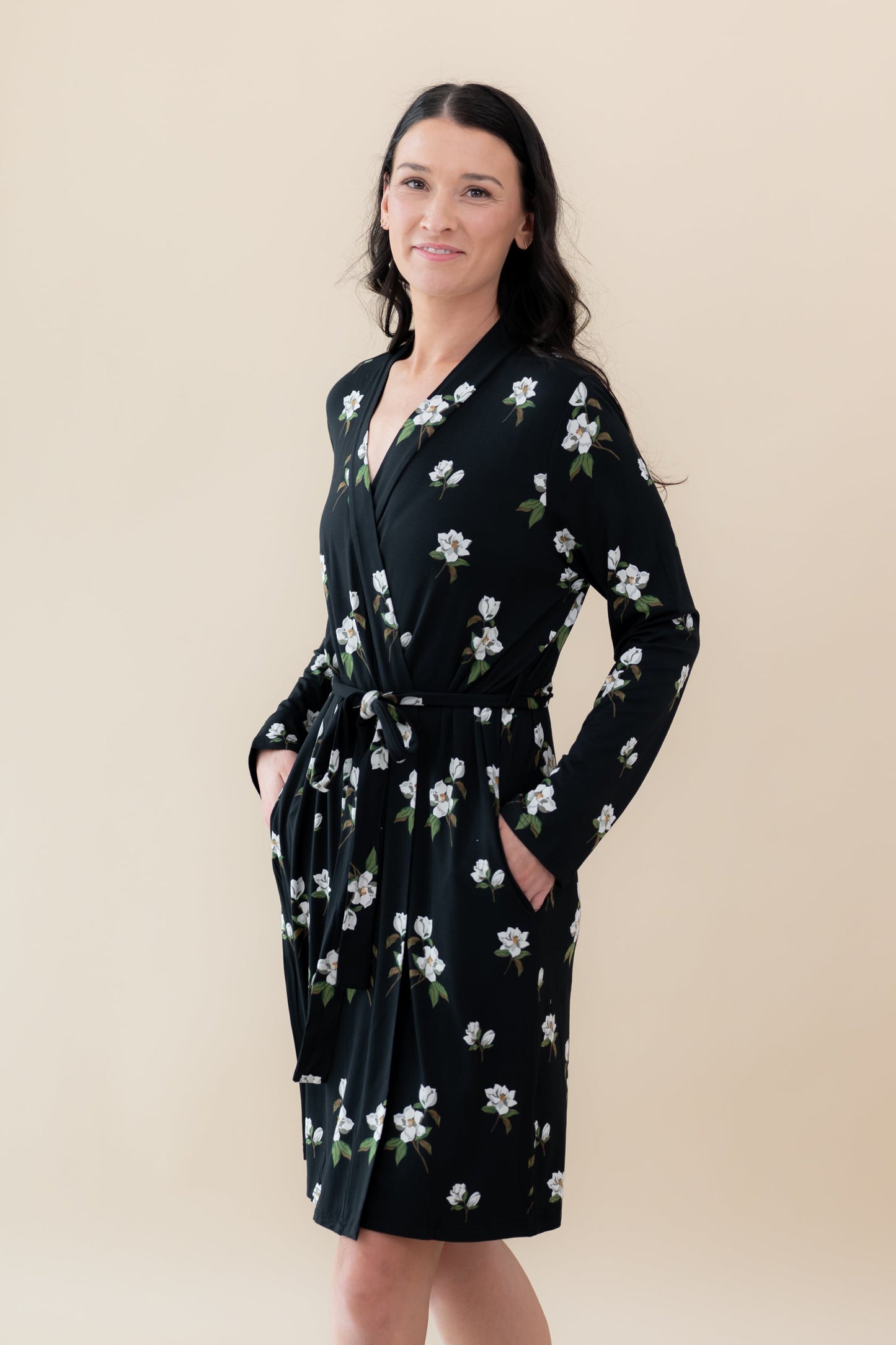 Robe - Comfortable Soft - Dark Blue Print