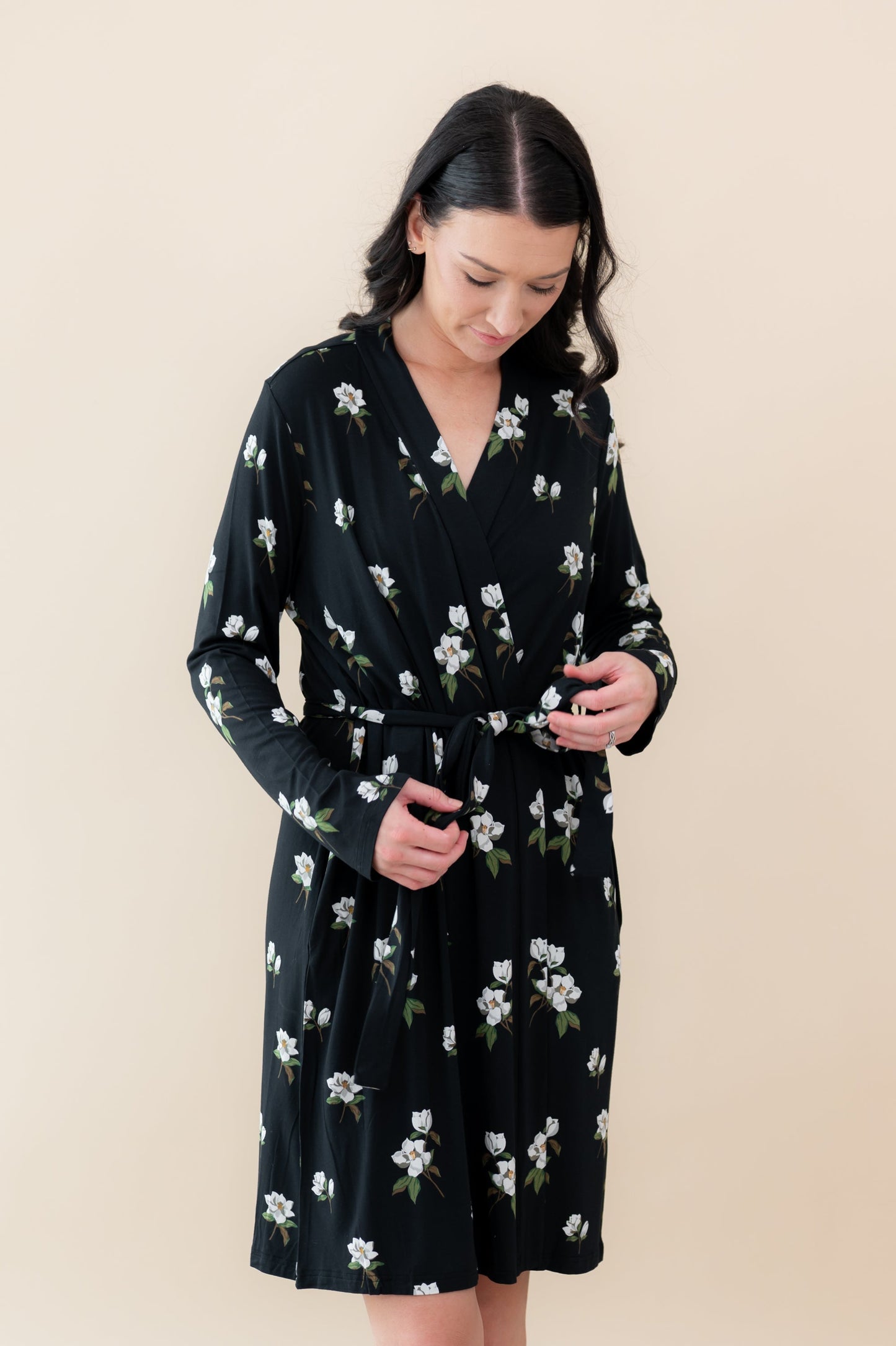 Robe - Comfortable Soft - Dark Blue Print