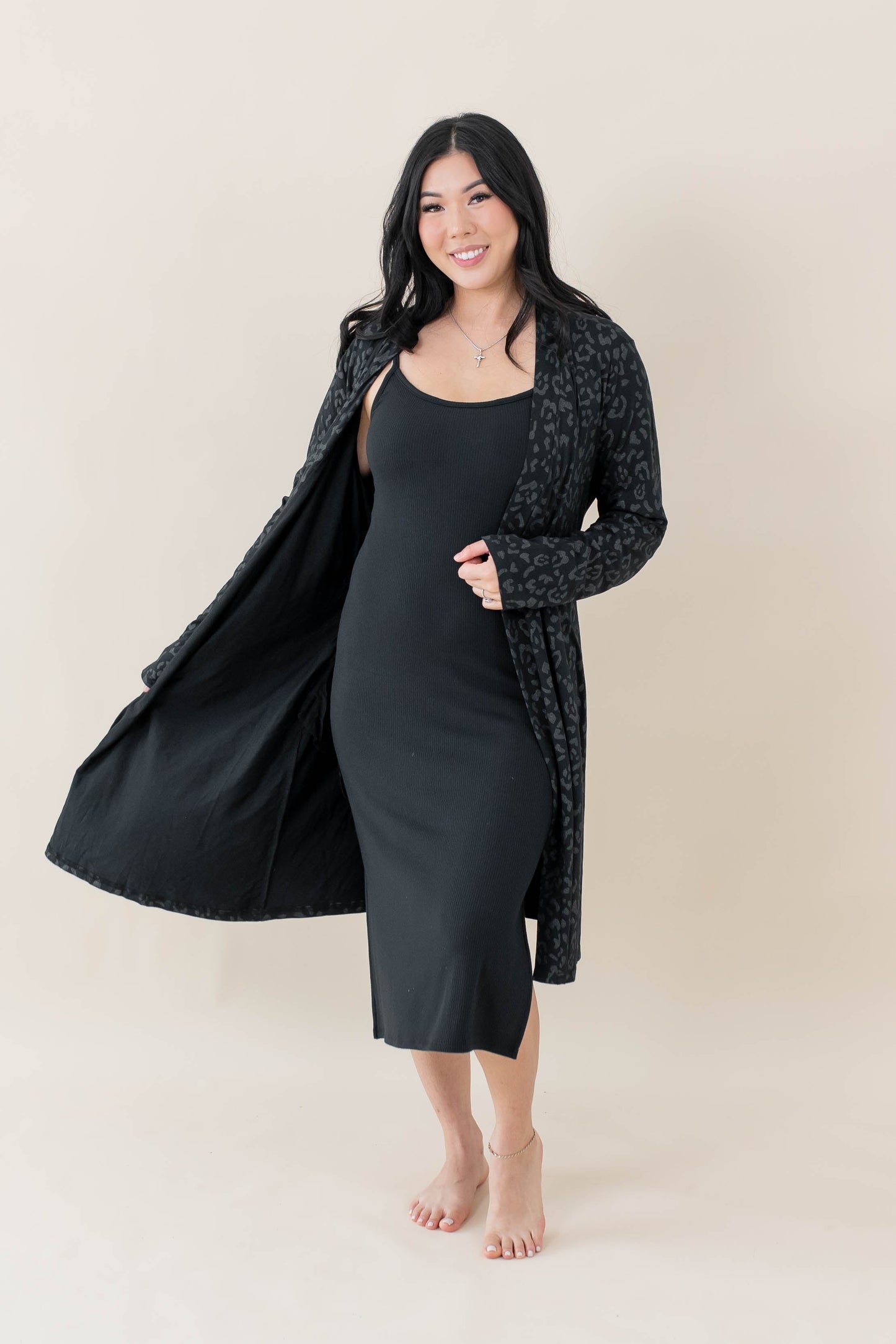 Comfortable Soft Robe - Leopard Print