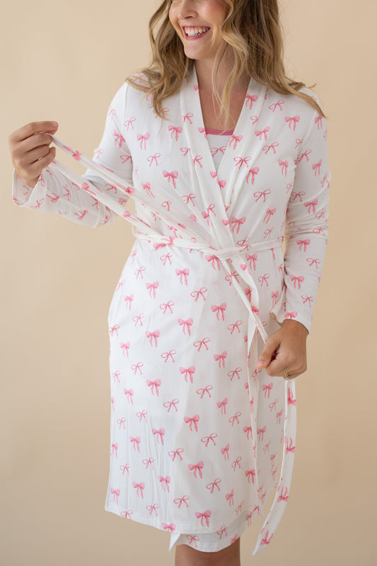 Comfortable Soft Lounge Robe - Bow