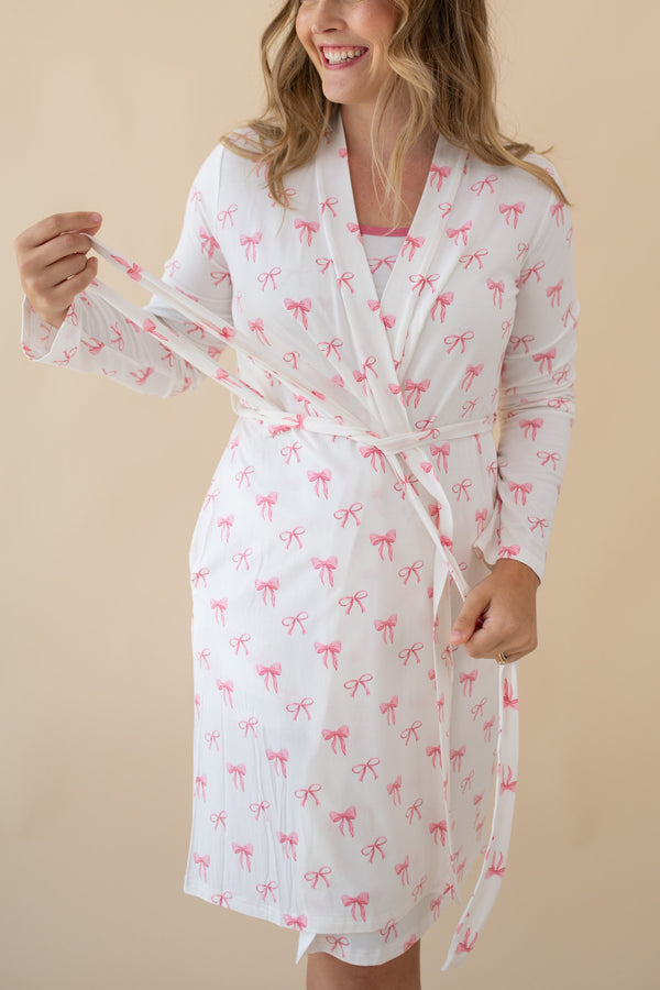 Comfortable Soft Lounge Robe - Bow