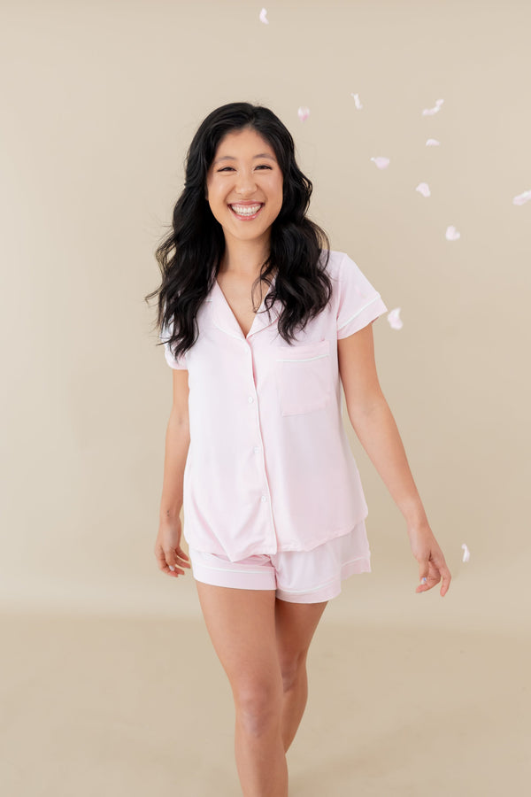 Short Sleeve Pajama Set Comfortable Soft - Sakura